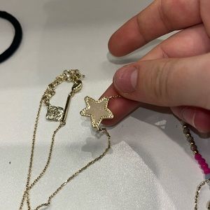 Champagne, iridescent Kendra Scott necklace star